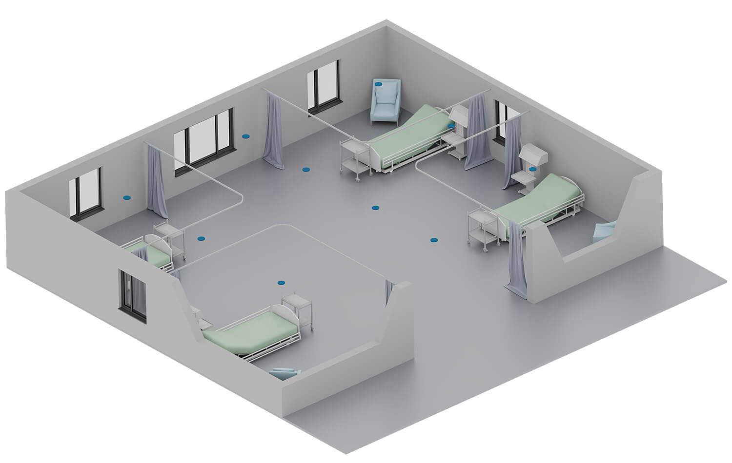 Multi-bed wards