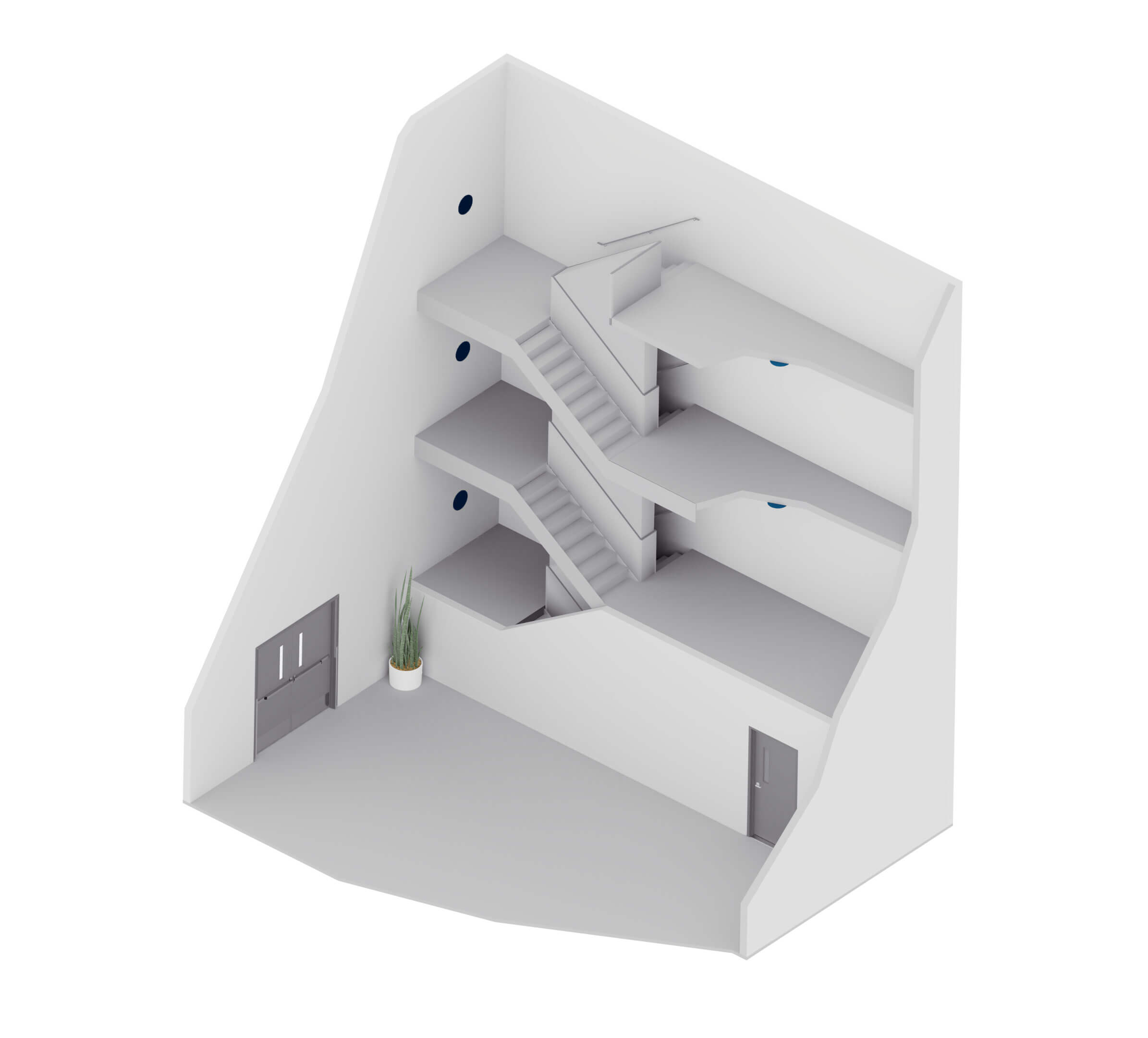 Internal stairwells
